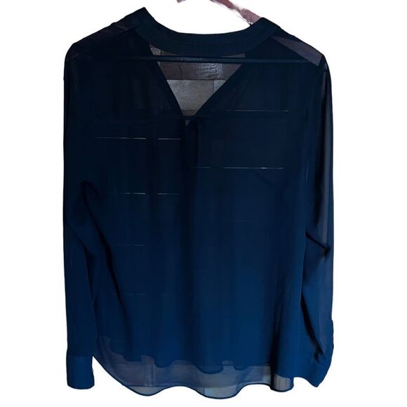 A.N.A. Sheer black v-neck blouse size medium - Picture 3 of 8